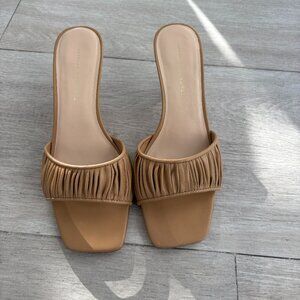 Loeffler Randall Naima Gathered Band Mid Heel Mules